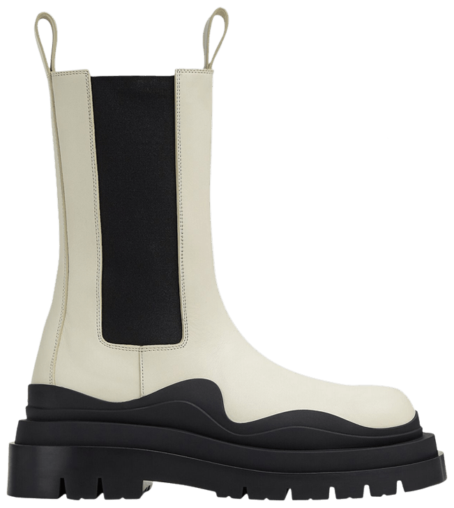 Bottega Veneta Wmns Tire Boot Sea Salt Black