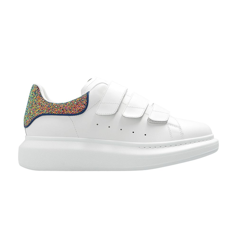 Pre-owned Alexander Mcqueen Wmns Oversized Triple Strap Sneaker 'white Glitters' | Women's S