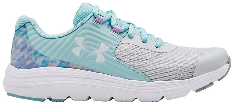 Under Armour Outhustle Print GS Opal Blue Halo Grey