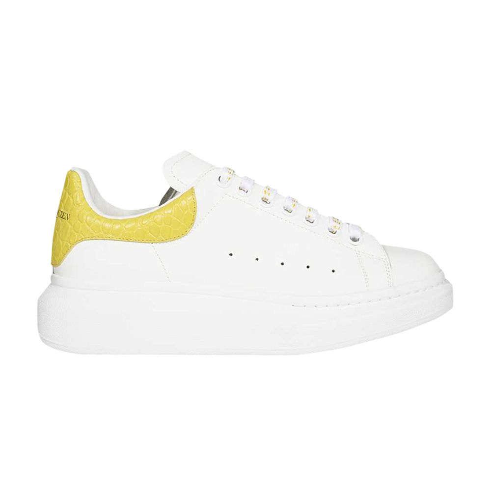 Pre-owned Alexander Mcqueen Oversized Sneaker 'white Yellow Crocodile' | Men's Size 42.5