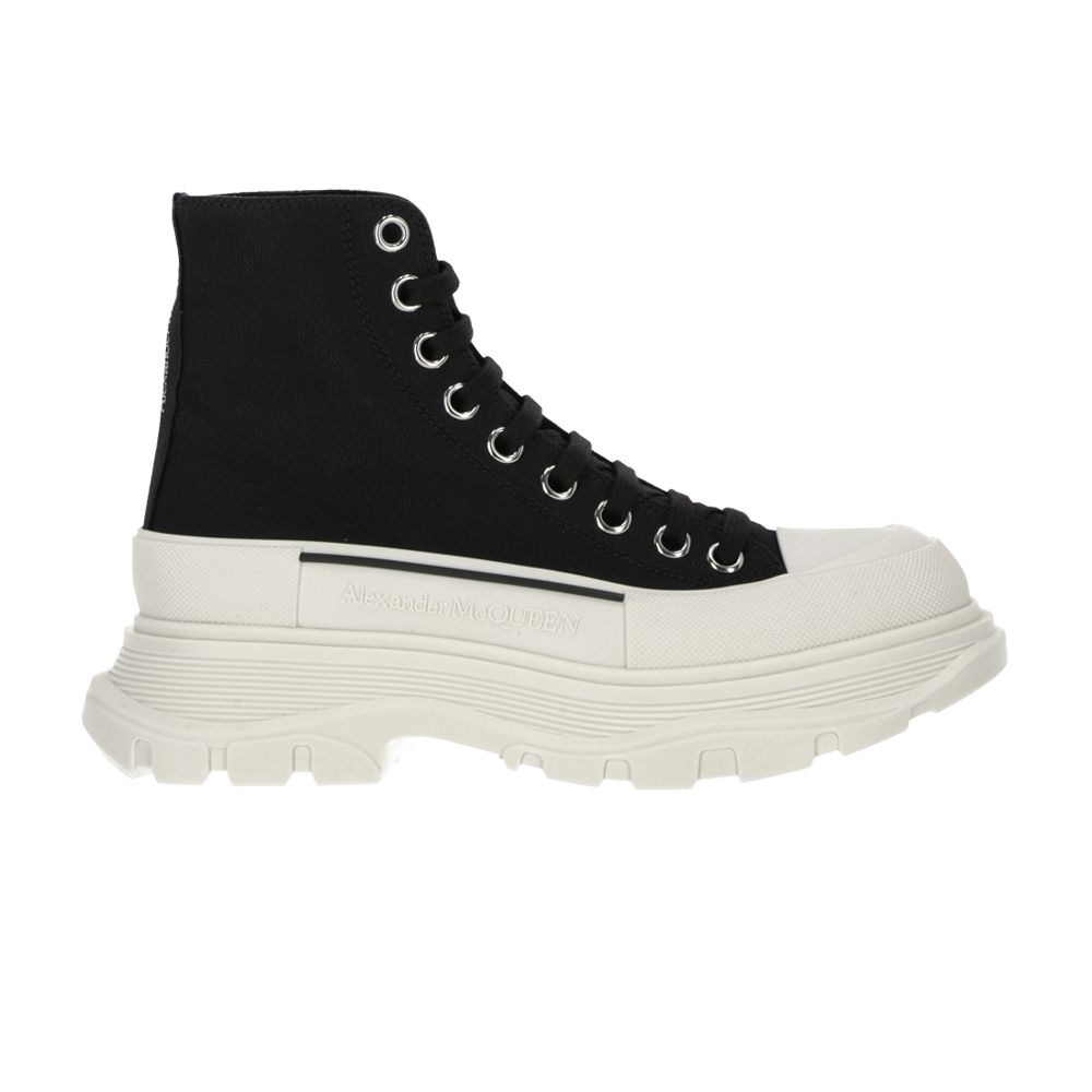 Pre-owned Alexander Mcqueen Wmns Tread Slick Boot 'black White' | Women's Size 36