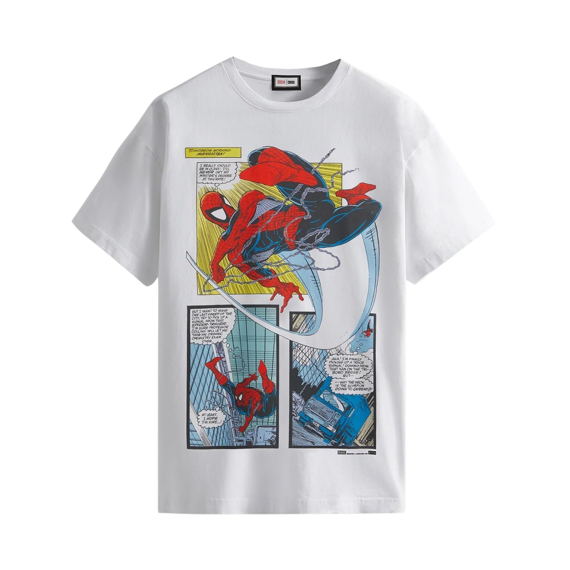 Kith For Spider-Man New York City Vintage Tee 'White' | Men's Size S