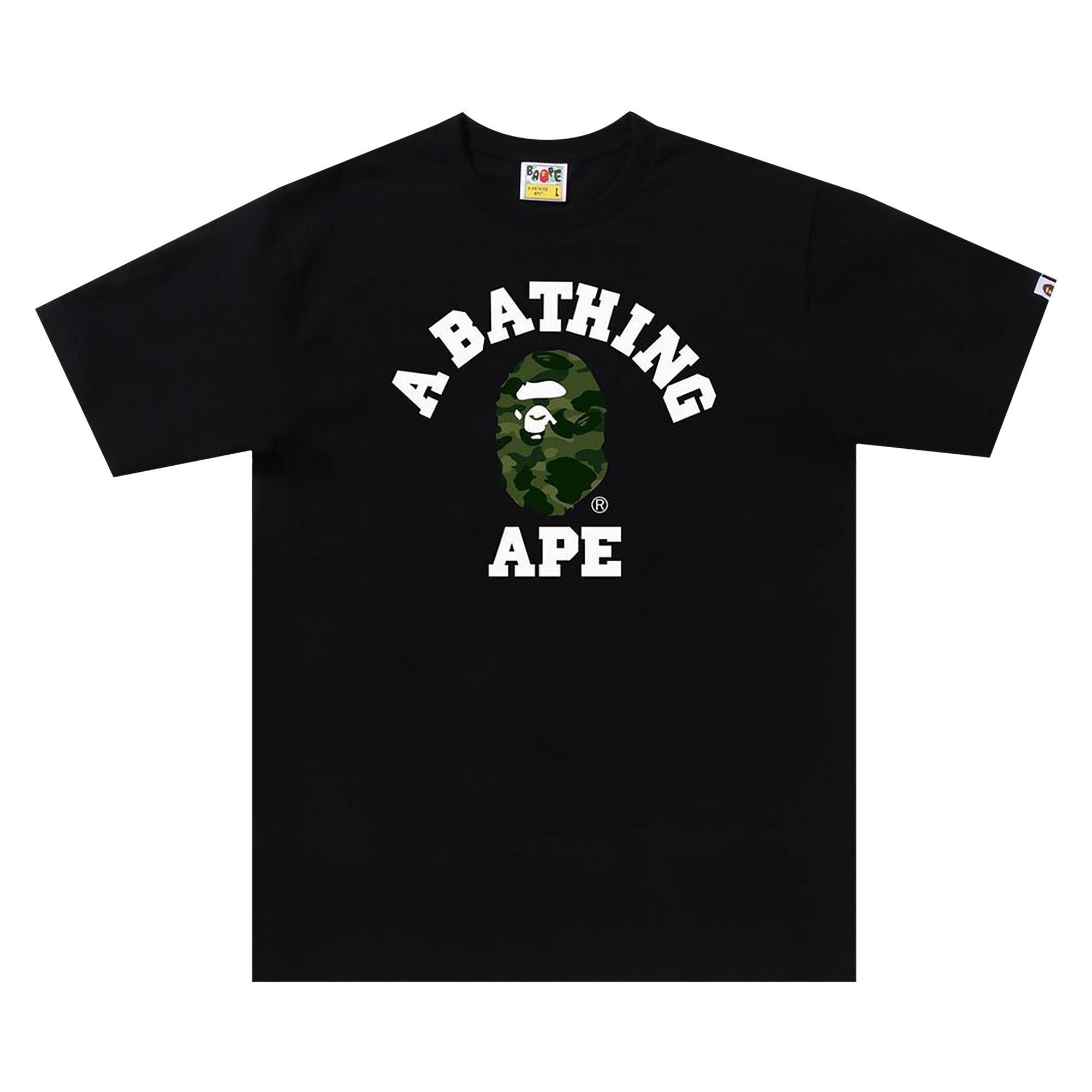 BAPE Color Camo College Tee 'Black/Green' | Men's Size XL