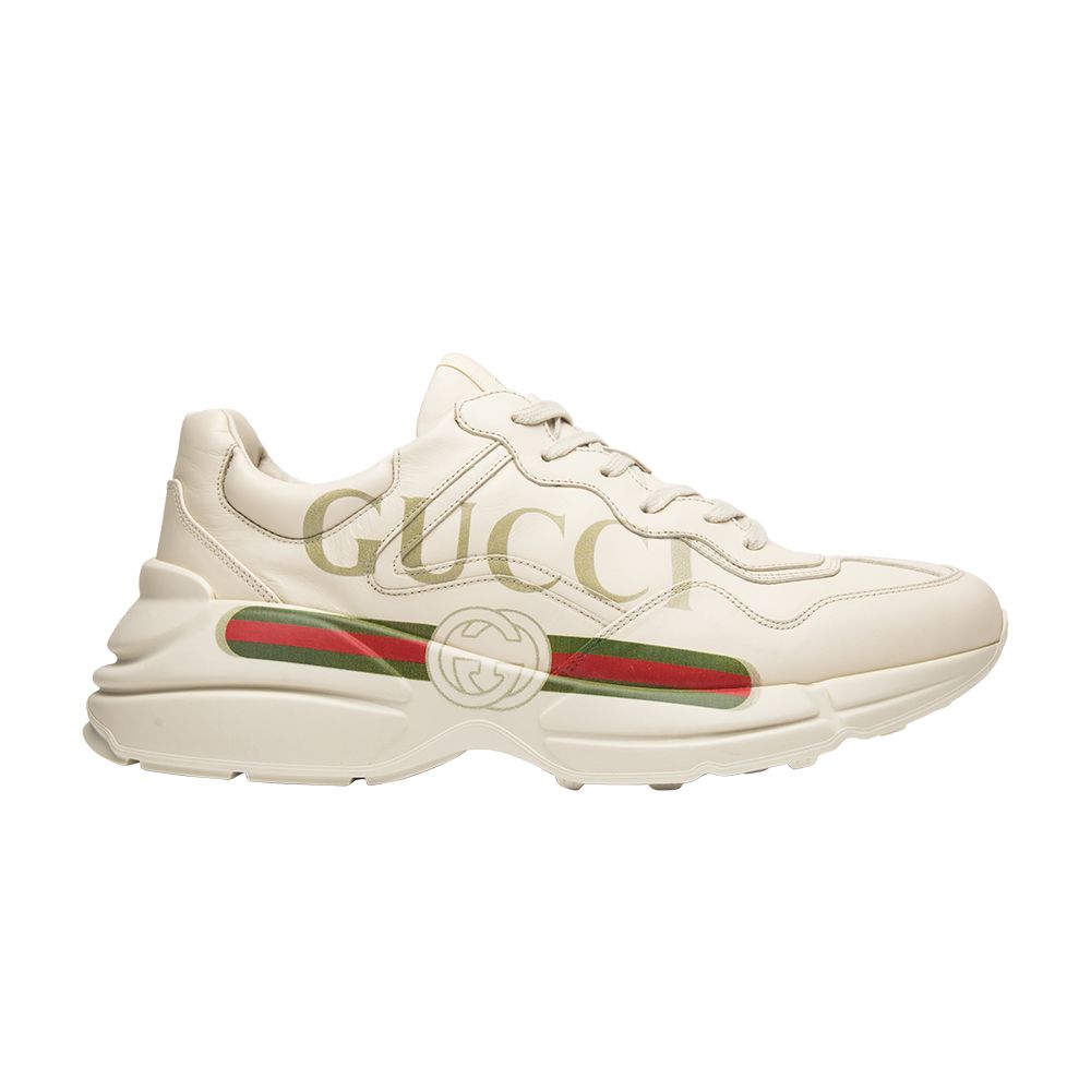 Gucci Rhython Leather Sneaker 'Logo' | White | Men's Size 6