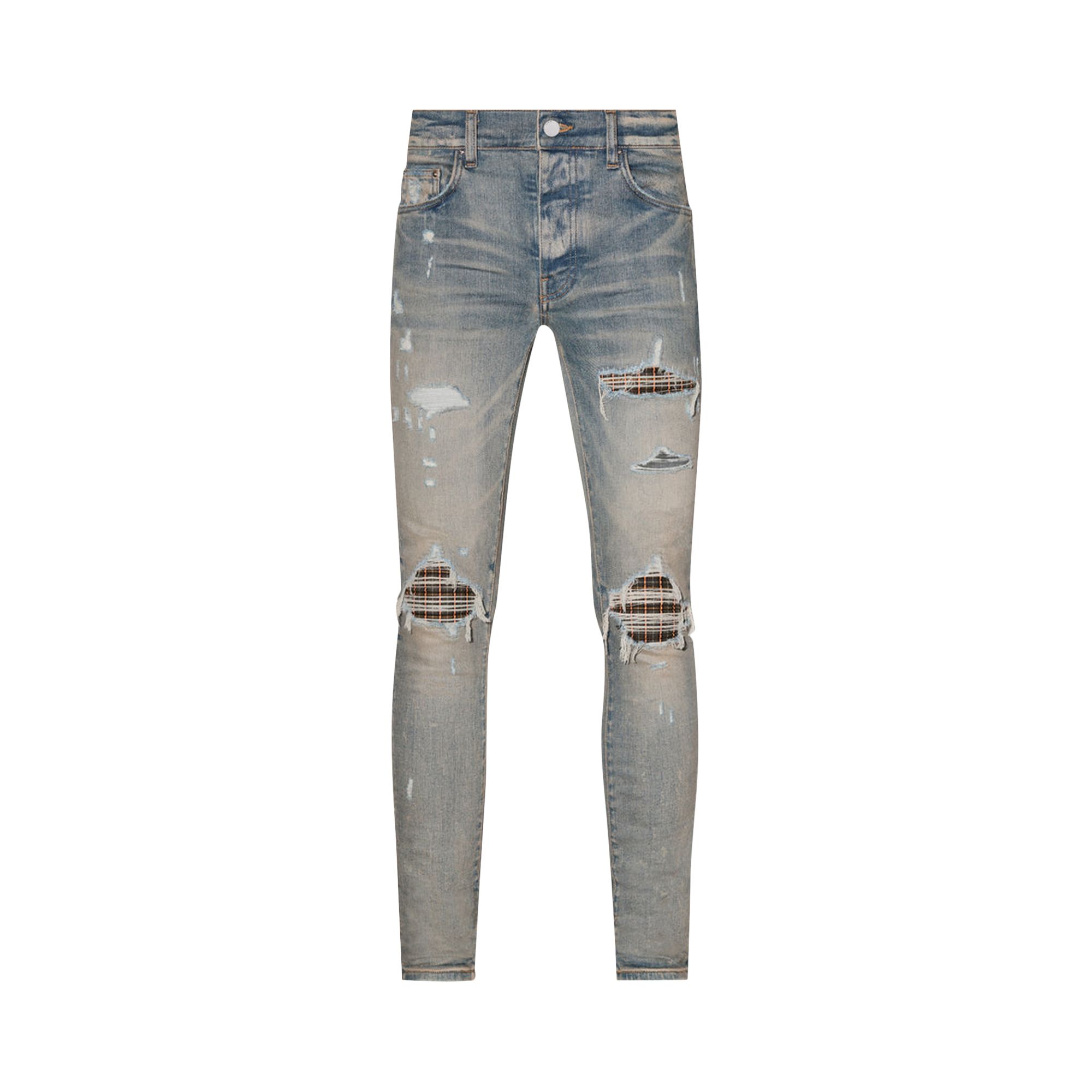 Click to view more detailed imagery on our partner's website Pre-owned Amiri Mx1 Neon Plaid 'clay Indigo'