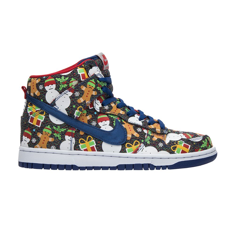 Nike Concepts x SB Dunk Pro High GS 'Ugly Christmas Sweater' 2017 | Multi-Color | Kid's Size 4.5