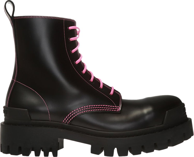Buy Balenciaga Wmns Strike Lace-Up Boot 'Black Pink' - 590974 WA964 ...