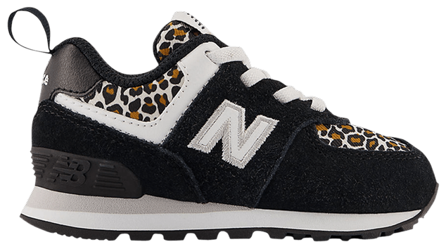 New Balance 574 Bungee Lace Toddler Leopard