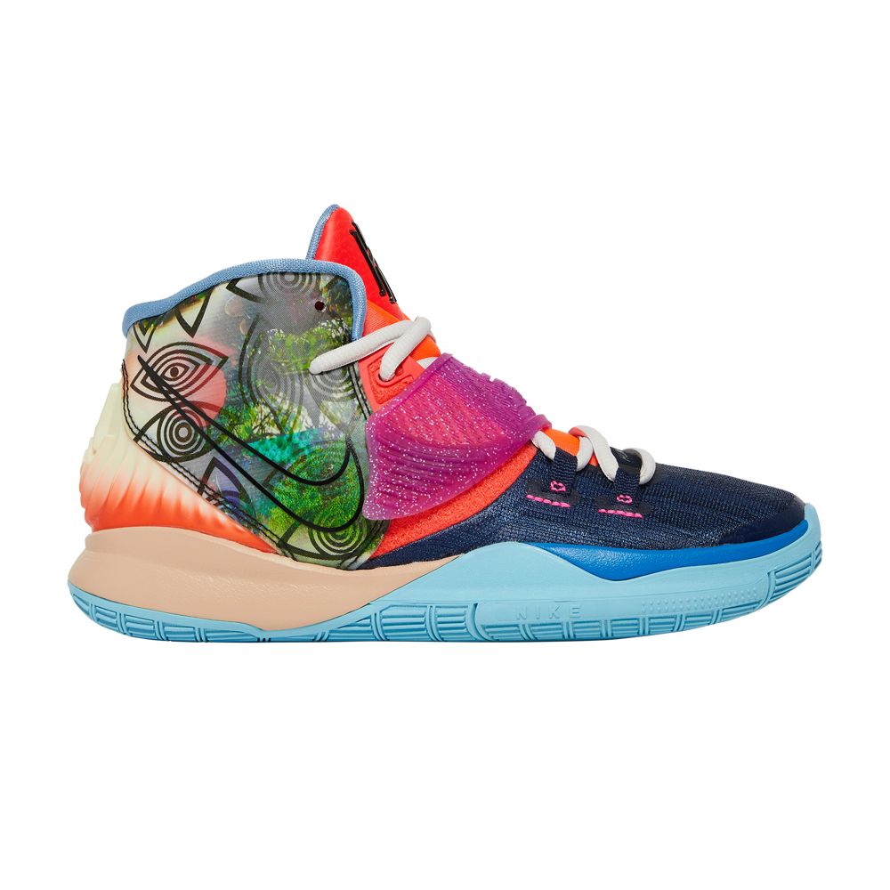 Pre-owned Nike Kyrie 6 Preheat Gs 'heal The World' | Multi-color | Kid's Size 6.5