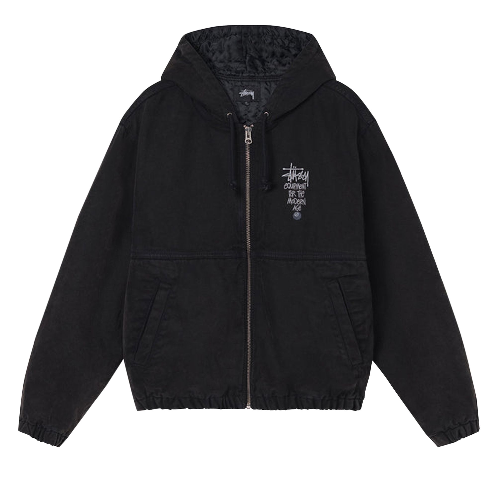 Pre-owned Stussy Canvas Insulated Work Jacket 'black'