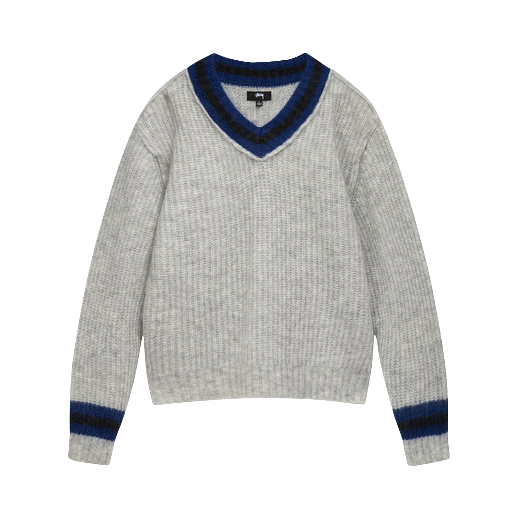 Pre-owned Stussy Mohair Tennis Sweater 'ash' In Grey