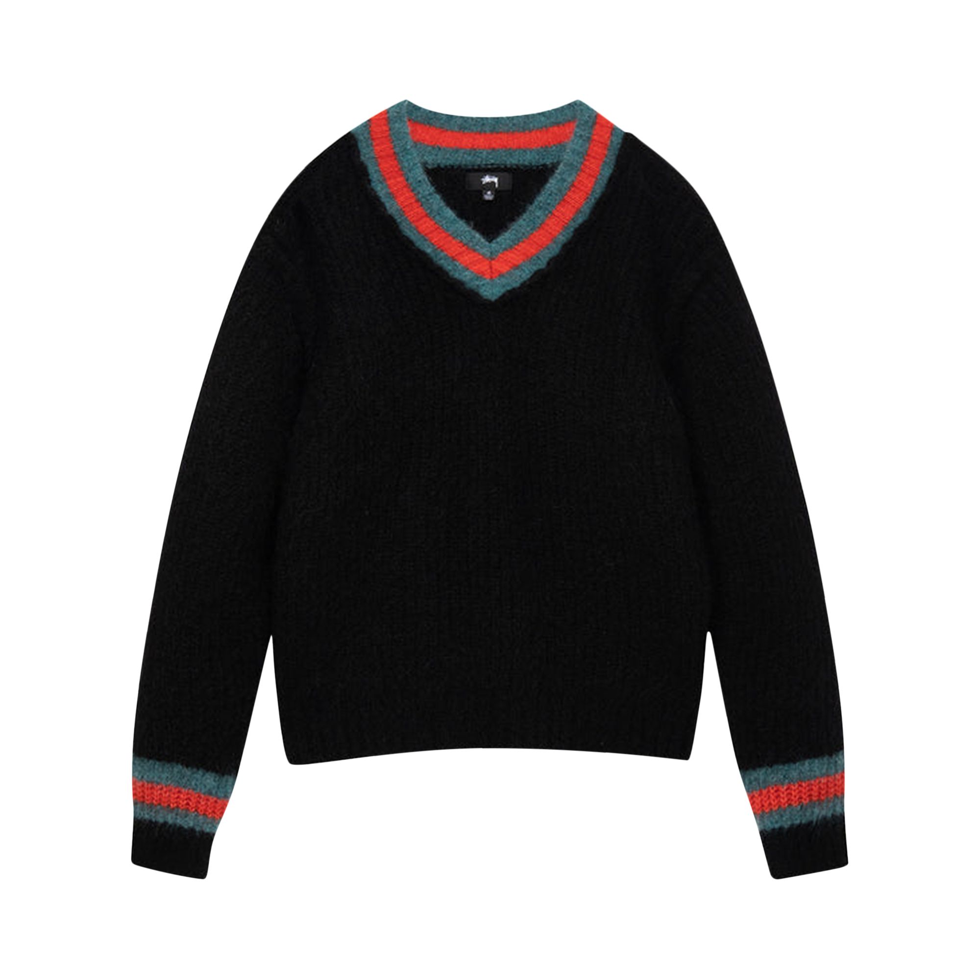Stussy Mohair Tennis Sweater 'Black' | Men's Size XL
