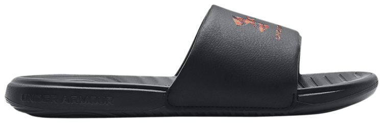 Under Armour Ansa Graphic Logo Slide Black Deep Sea