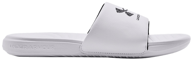 Under Armour Ansa Graphic Logo Slide White Black