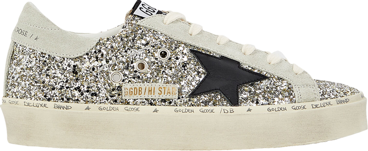 Buy Golden Goose Wmns Hi Star 'Silver Glitter Black' - GWF00118 
