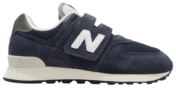 New Balance 574 New B Hook  Loop Little Kid Wide Navy