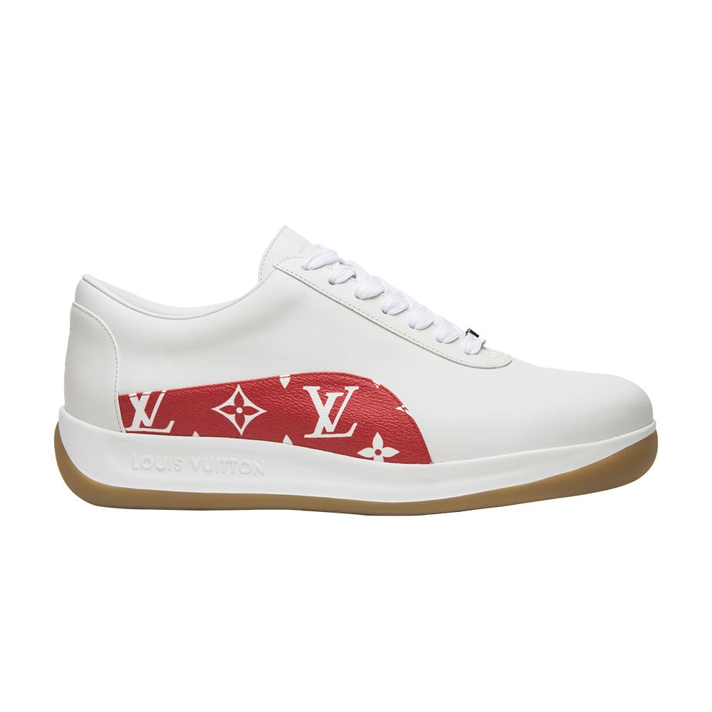 Pre-owned Louis Vuitton Supreme X Sport Sneaker 'monogram Red' In White