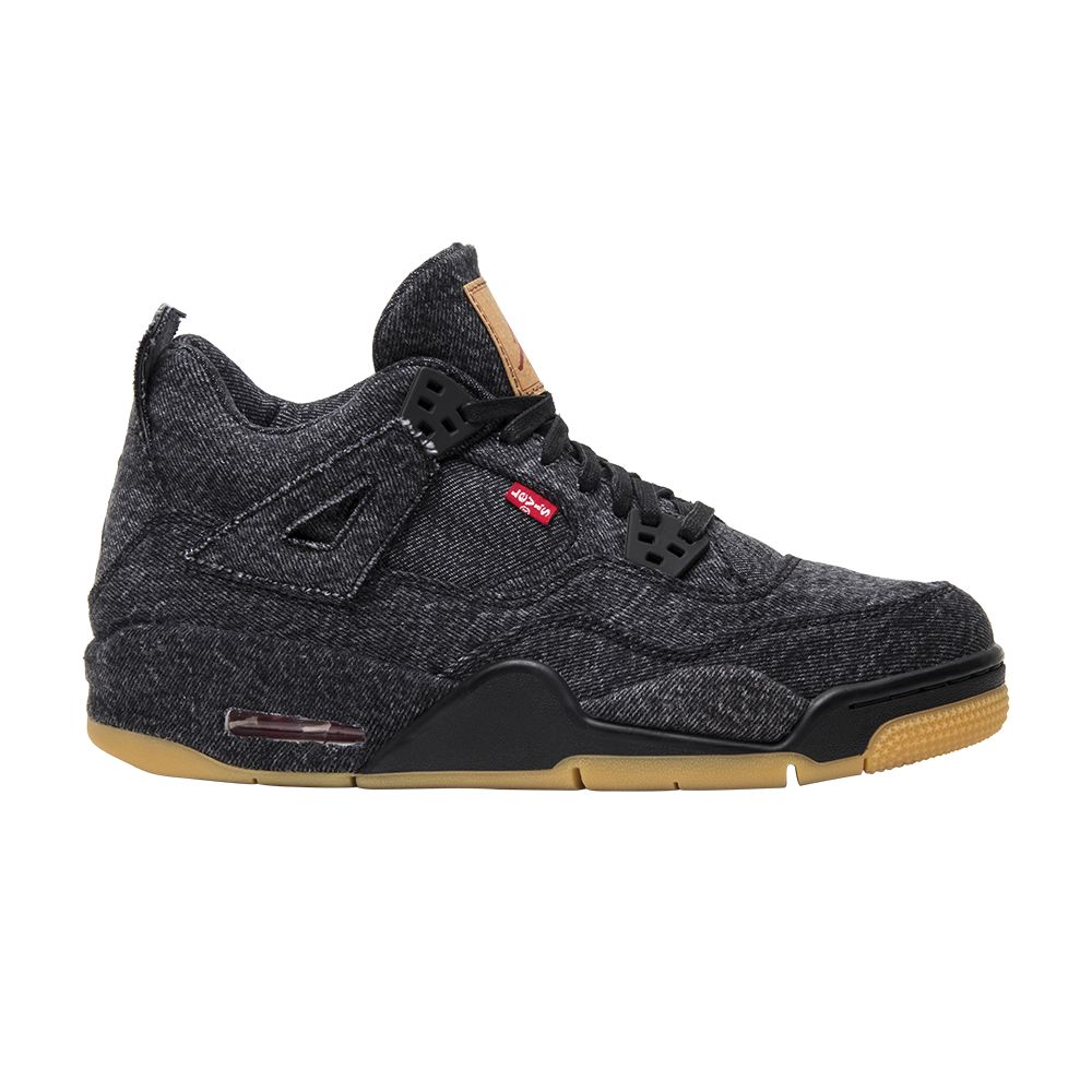 Pre-owned Air Jordan Levi's X  4 Retro Gs 'black Denim' | Kid's Size 5.5