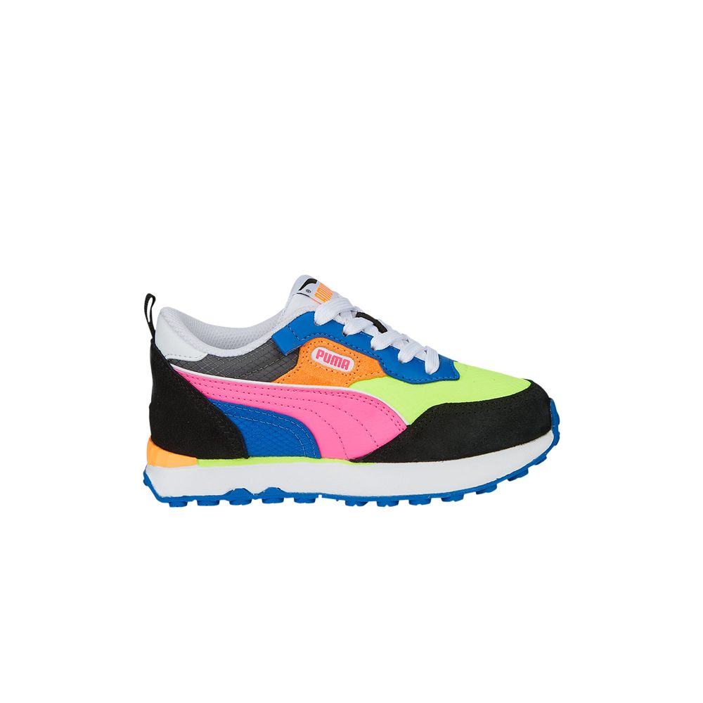 Pre-owned Puma Rider Fv Little Kid 'lime Squeeze Black Royal' | Blue | Kid's Size 12