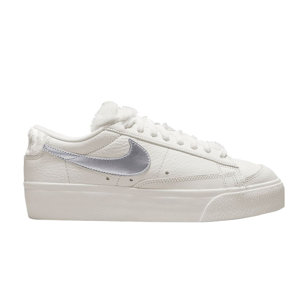 Nike Wmns Blazer Low Platform 'Faux Sherpa Fur' | White | Women's Size 5