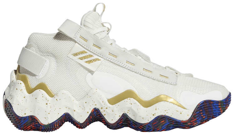 White and gold adidas basketball shoes cheap