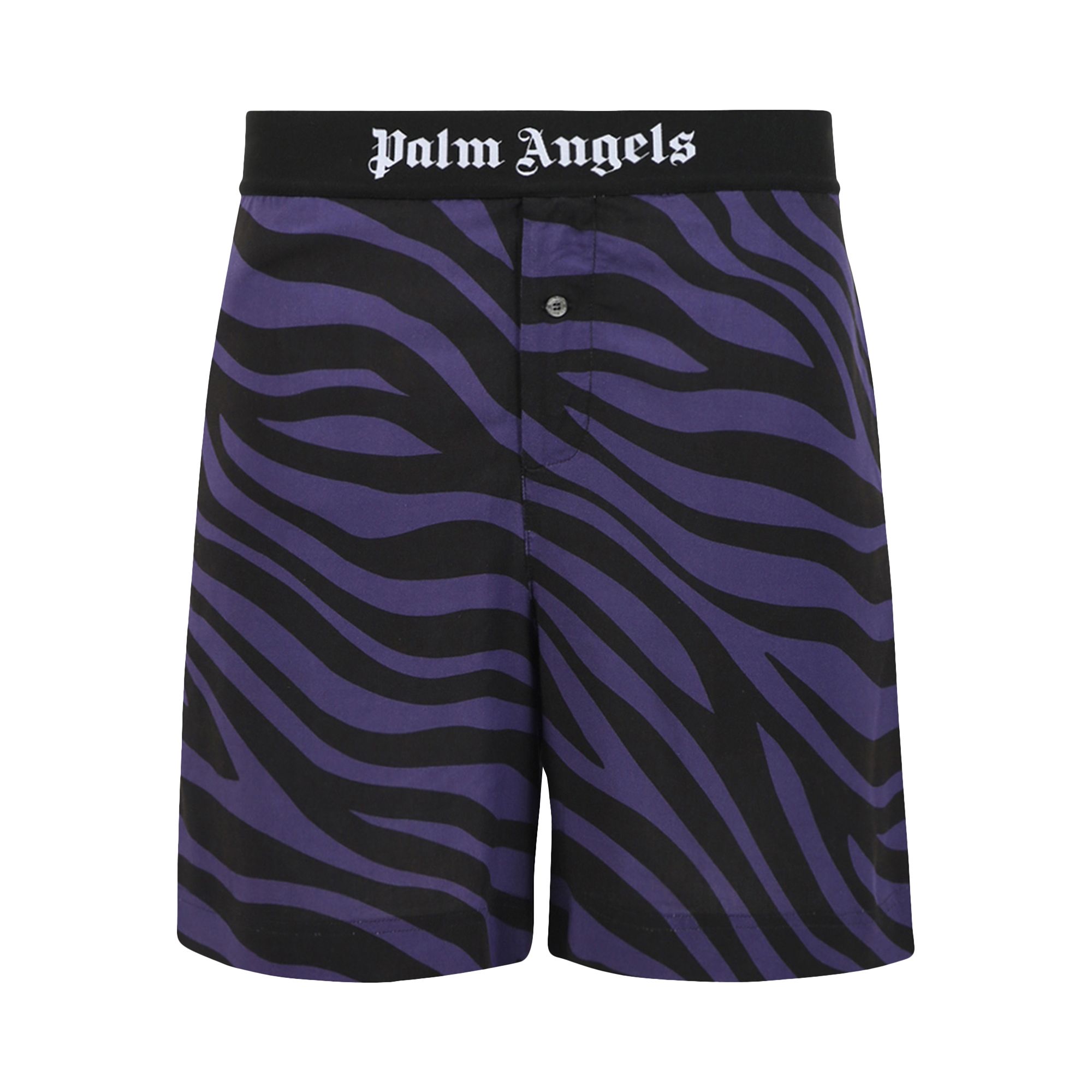Palm Angels Zebra Print Easy Shorts 'Purple/White' | Men's Size M