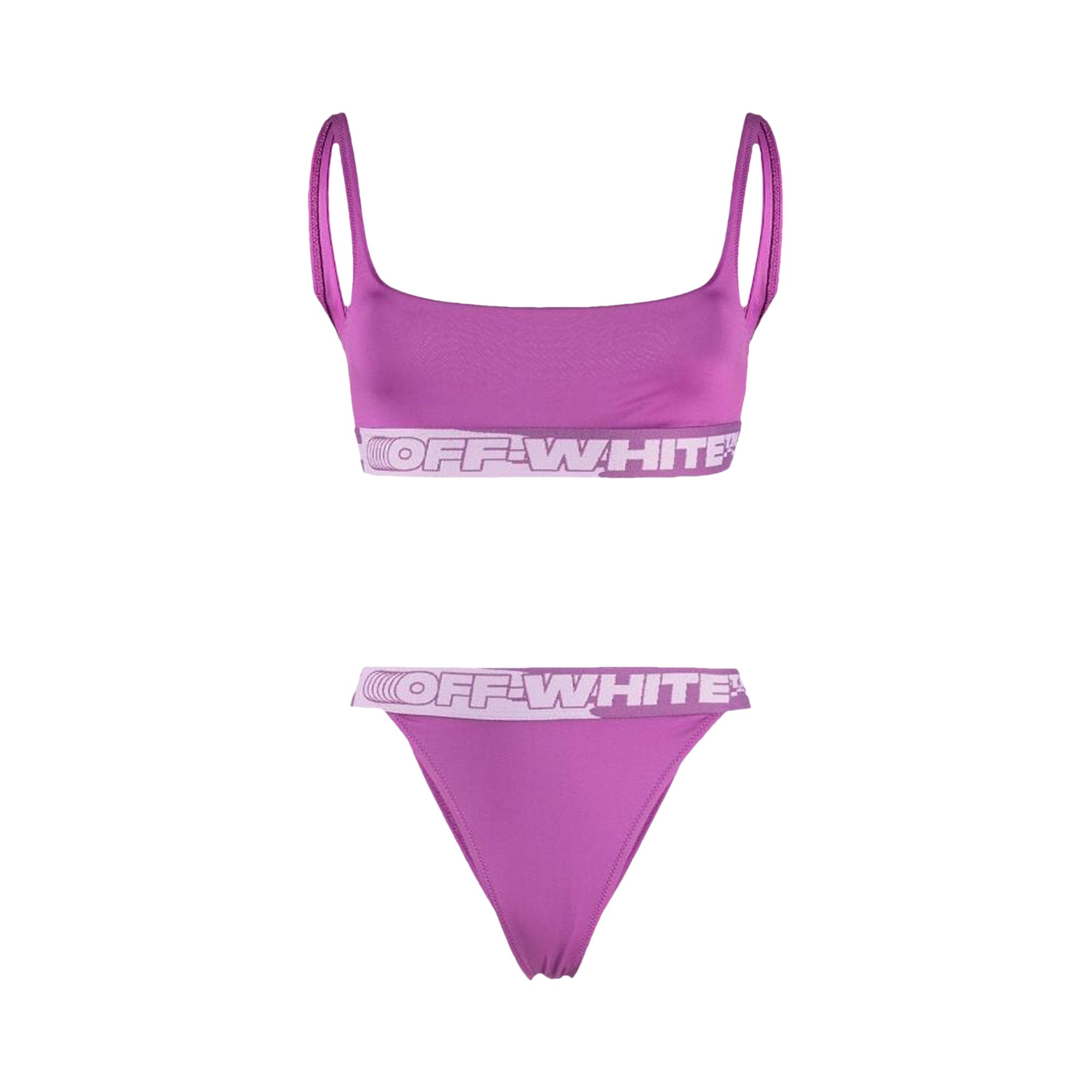 Off-White Logo Band Bikini 'Fuchsia' | Pink | Women's Size 36