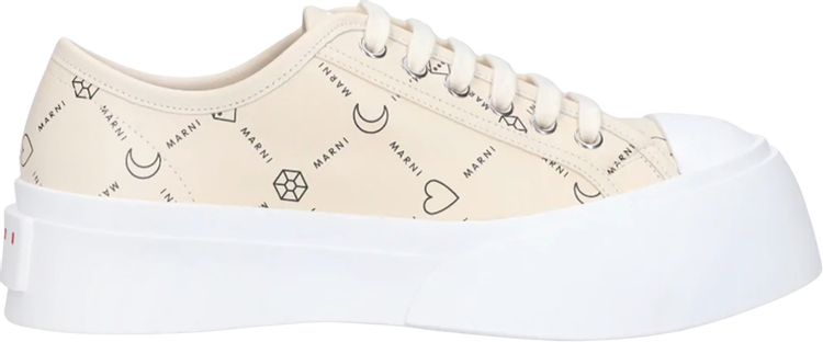 Marni Wmns Pablo Lace-Up Sneaker 'Allover Print - Beige'