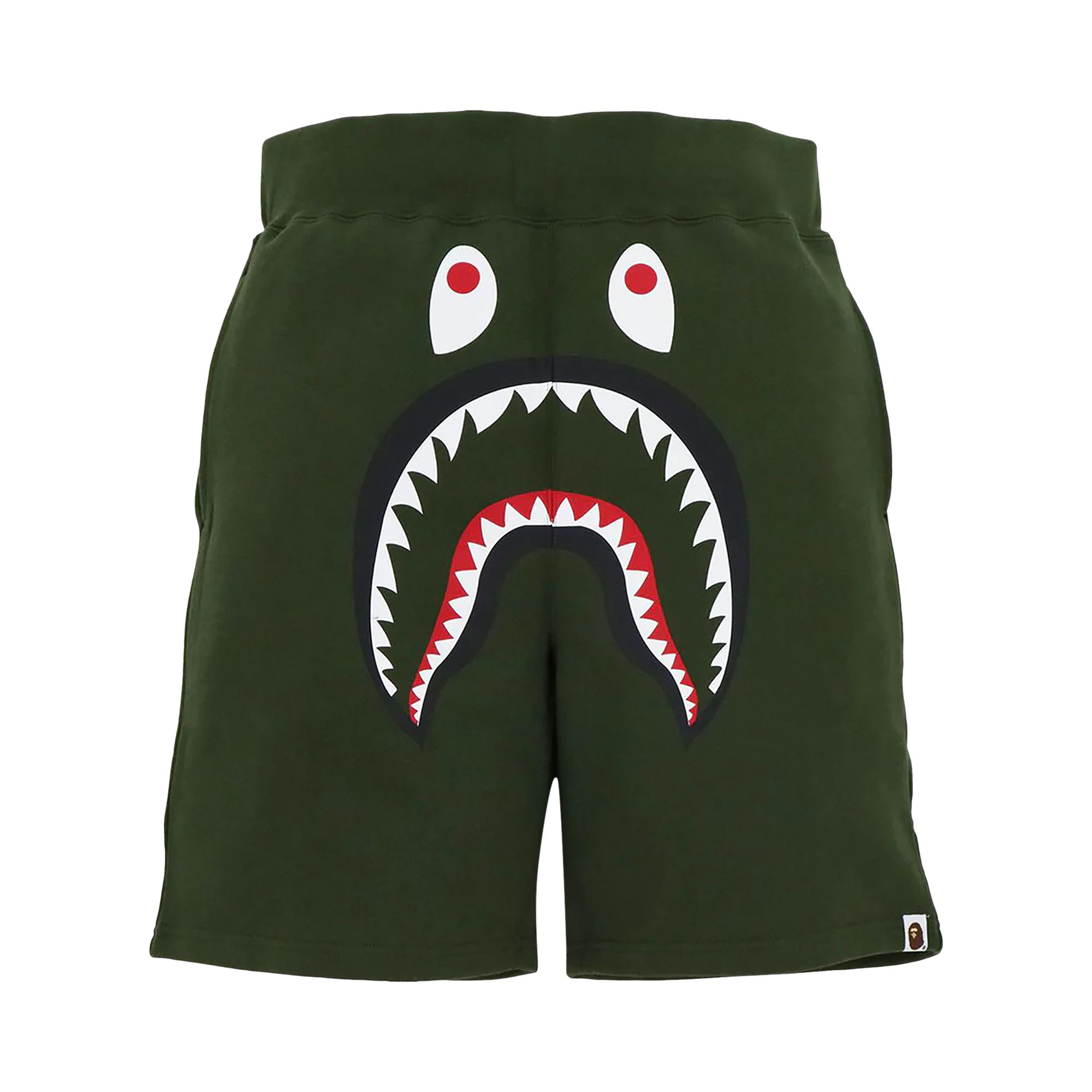 BAPE Shark Sweat Shorts 'Olivedrab' | Green | Men's Size S