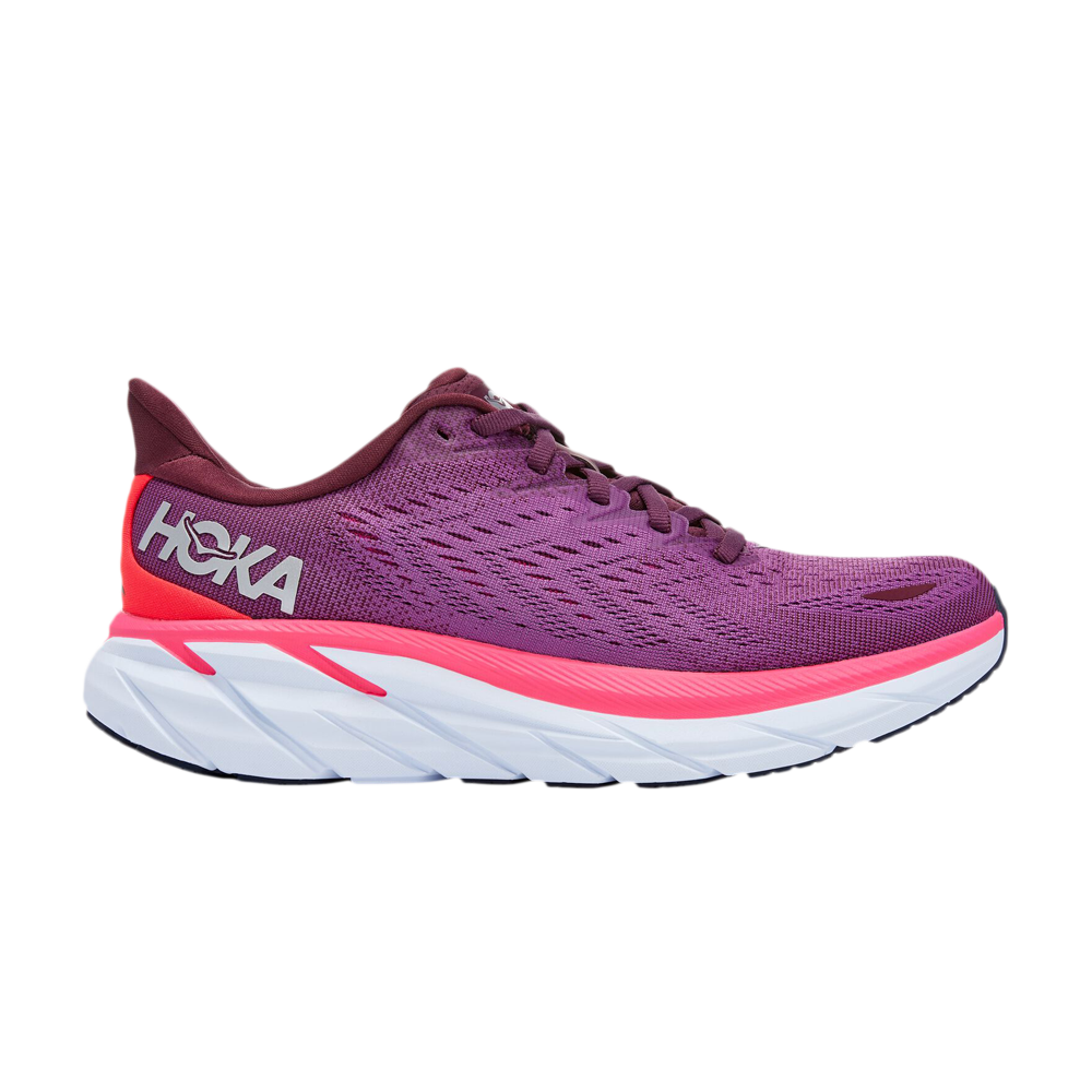 Pre-owned Hoka One One Wmns Clifton 8 'grape Wine' In Purple