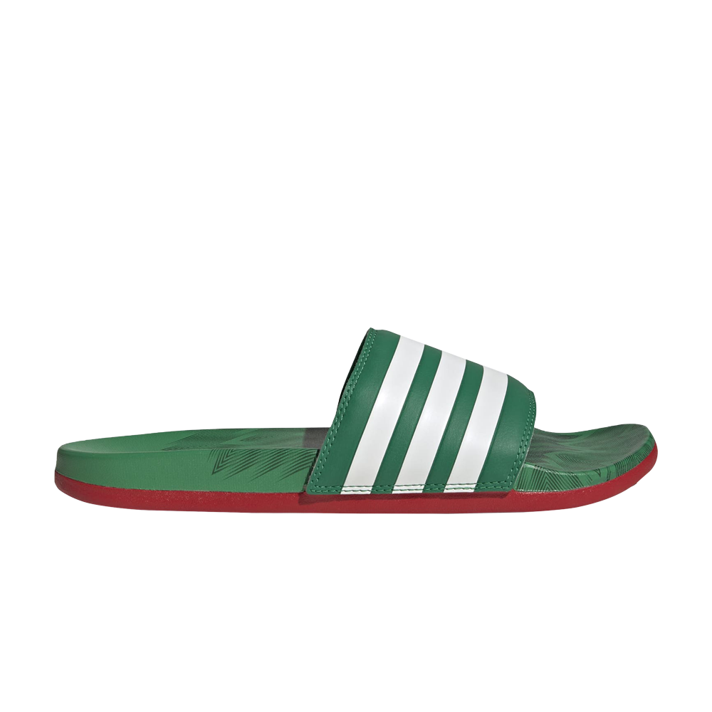 Pre-owned Adidas Originals Adilette Comfort Slide 'vivid Green Scarlet'