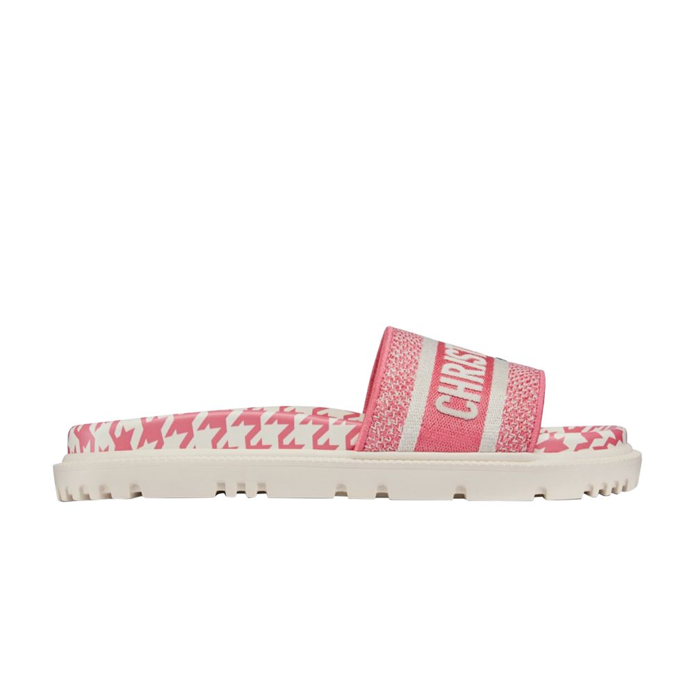 Pre-owned Dior Wmns Dway Slide 'houndstooth - Peony' | Pink | Women's Size 37