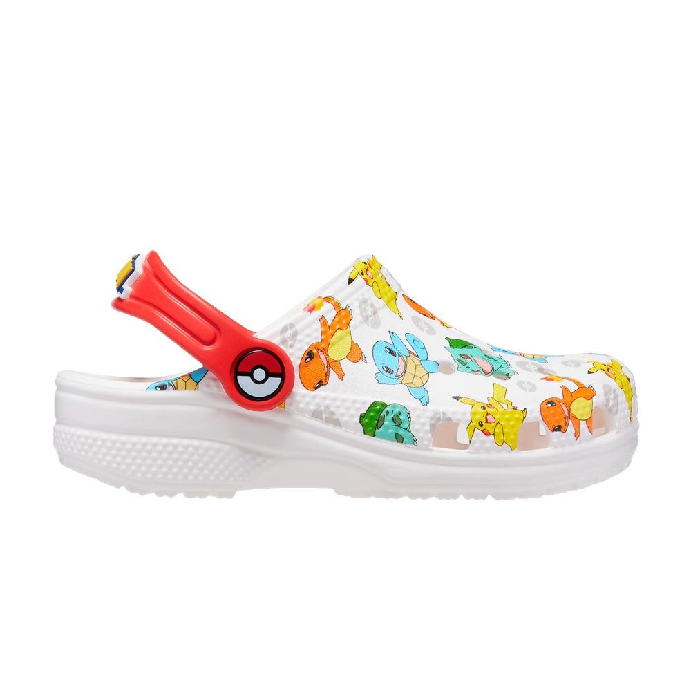 Pre-owned Crocs Pokémon X  Classic Clog Kids 'starters' | White | Kid's Size 11