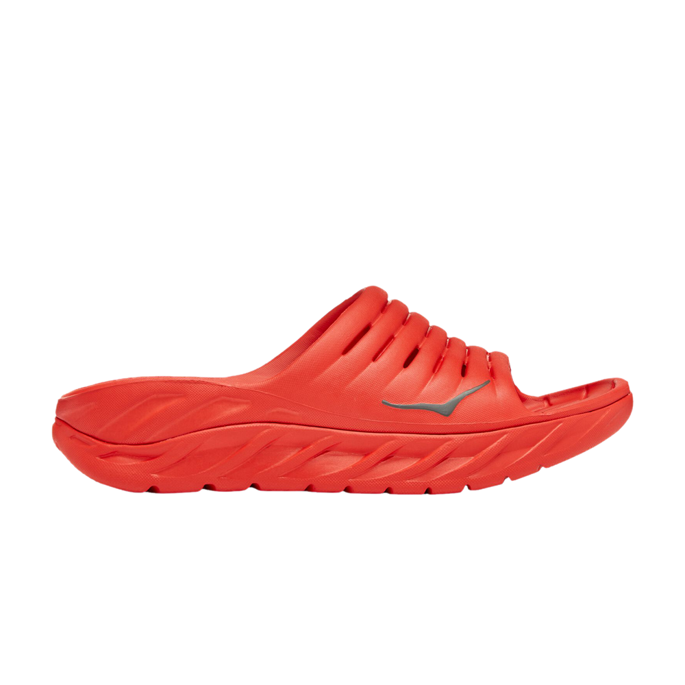 Pre-owned Hoka One One Ora Recovery Slide 'fiesta' In Red