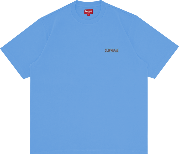 Supreme Washed Capital Short Sleeve Top Blue