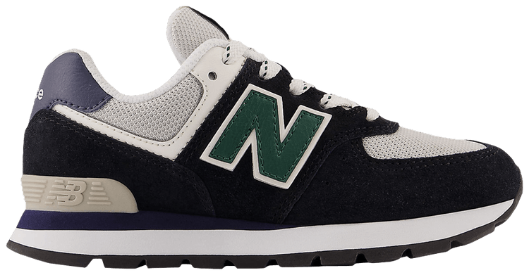 New Balance 574 Little Kid Black Nightwatch Green