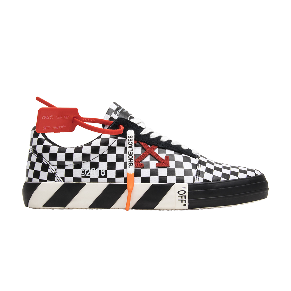 Pre-owned Off-white Vulc Low Top 'checkered Black White'