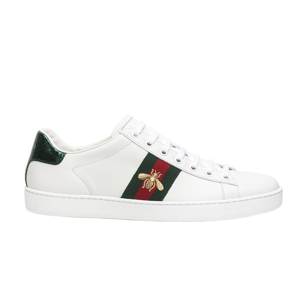 Gucci Wmns Ace Embroidered 'Bee' | White | Women's Size 40