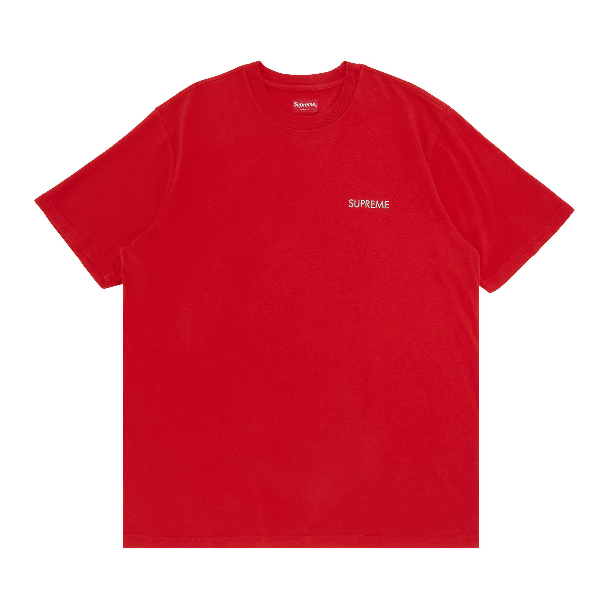 Supreme Washed Capital Short-Sleeve Top 'Red' | Men's Size L