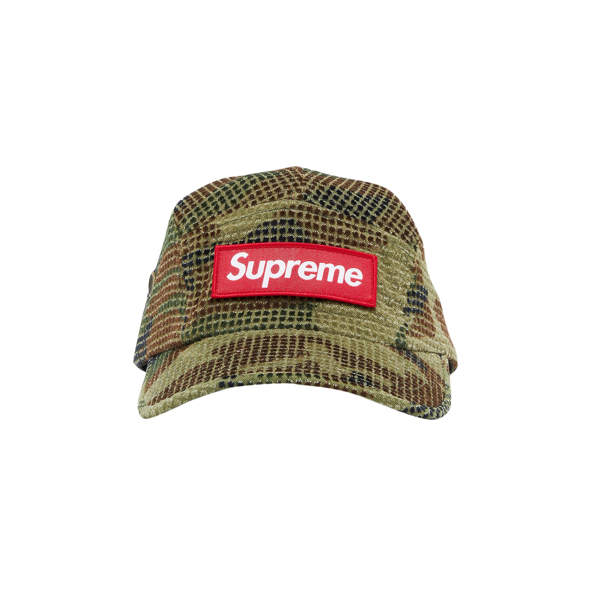 Supreme Camo Grid Velvet Camp Cap 'Woodland Camo' | Multi-Color | Men's Size Onesize