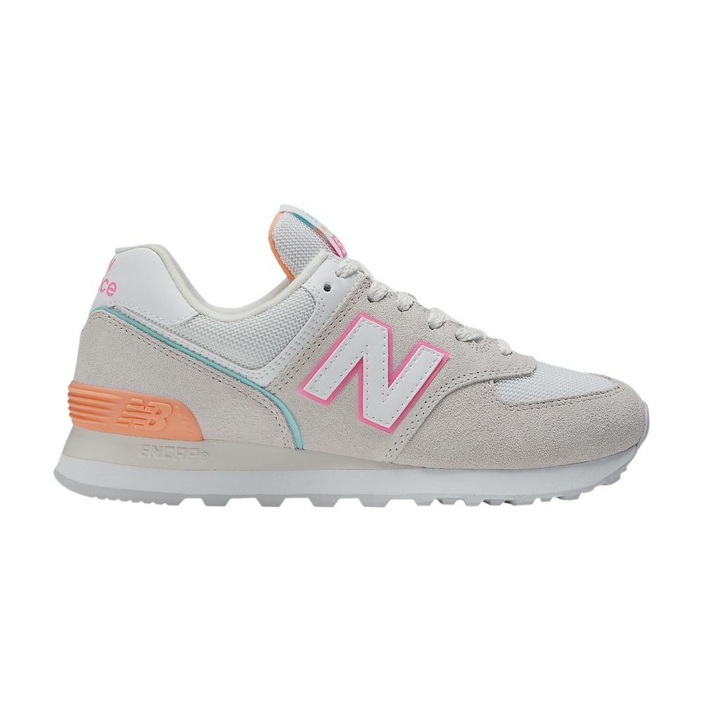 New Balance Wmns 574 'Nimbus Cloud Peach Glaze' | Grey | Women's Size 6.5