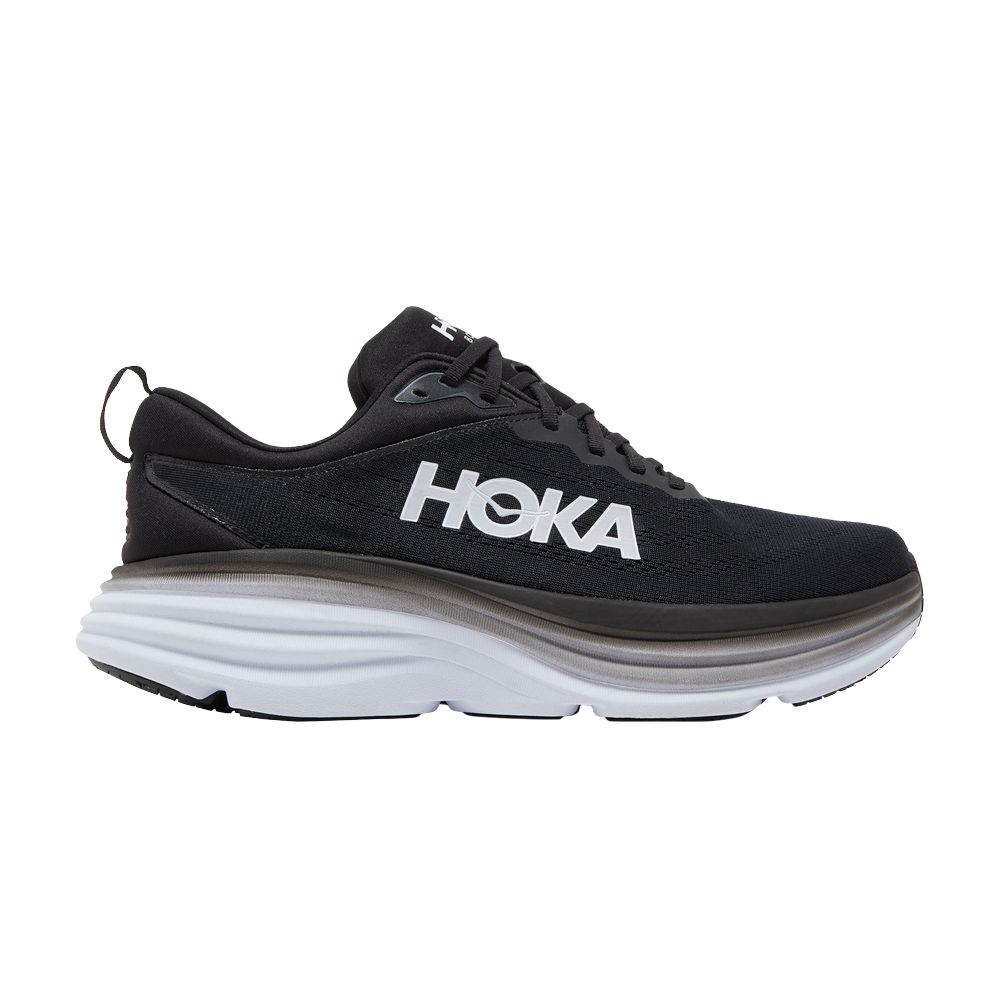 HOKA Bondi 8 2E Wide 'Black White' | Men's Size 9
