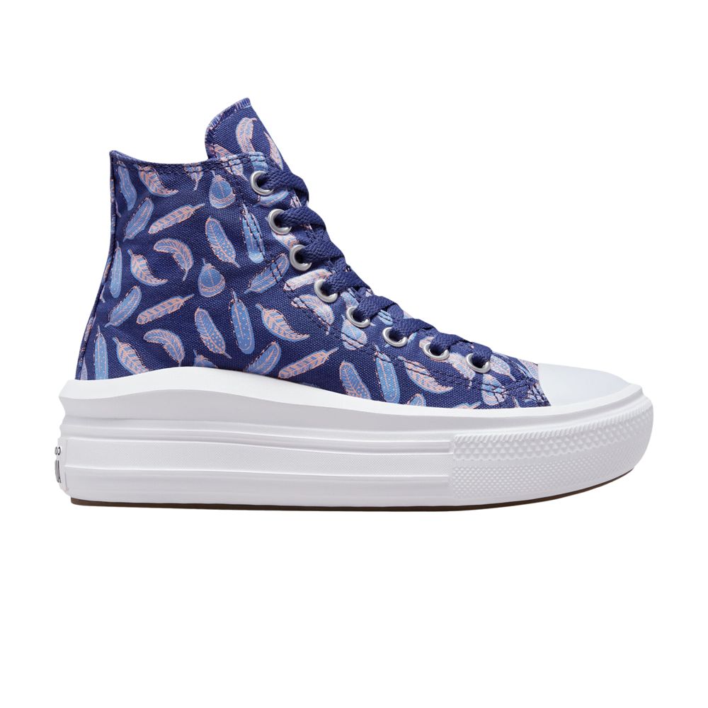 Pre-owned Converse Chuck Taylor All Star Move Platform High Gs 'feathers' | Purple | Kid's Size 3.5