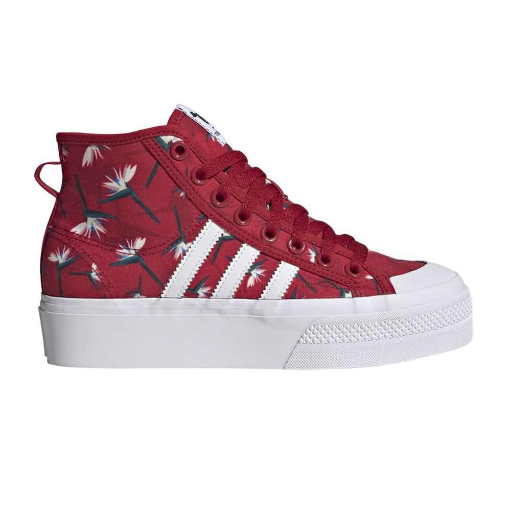 Pre-owned Adidas Originals Thebe Magugu X Wmns Nizza Platform Mid 'birds Of Paradise' In Red