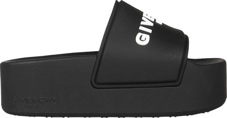 Givenchy Wmns Logo Embossed Platform Sandal 'Black'