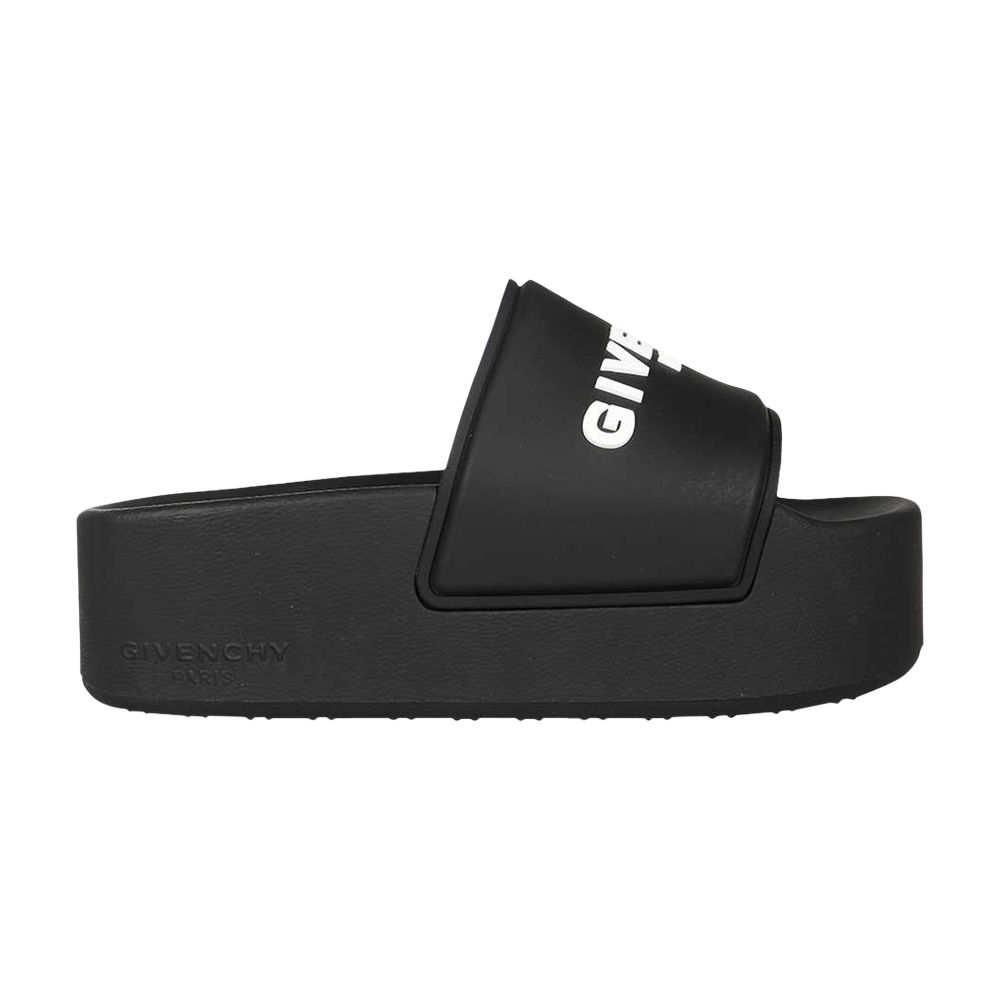 Pre-owned Givenchy Wmns Logo Embossed Platform Sandal 'black' | Women's Size 37