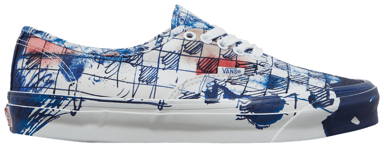 国内配送 VANS x CONNOR TINGLEY OG AUTHENTIC LX T.WHITE /BLUE Vans Connor Tingley x OG Authentic LX 'Checkerboard - White