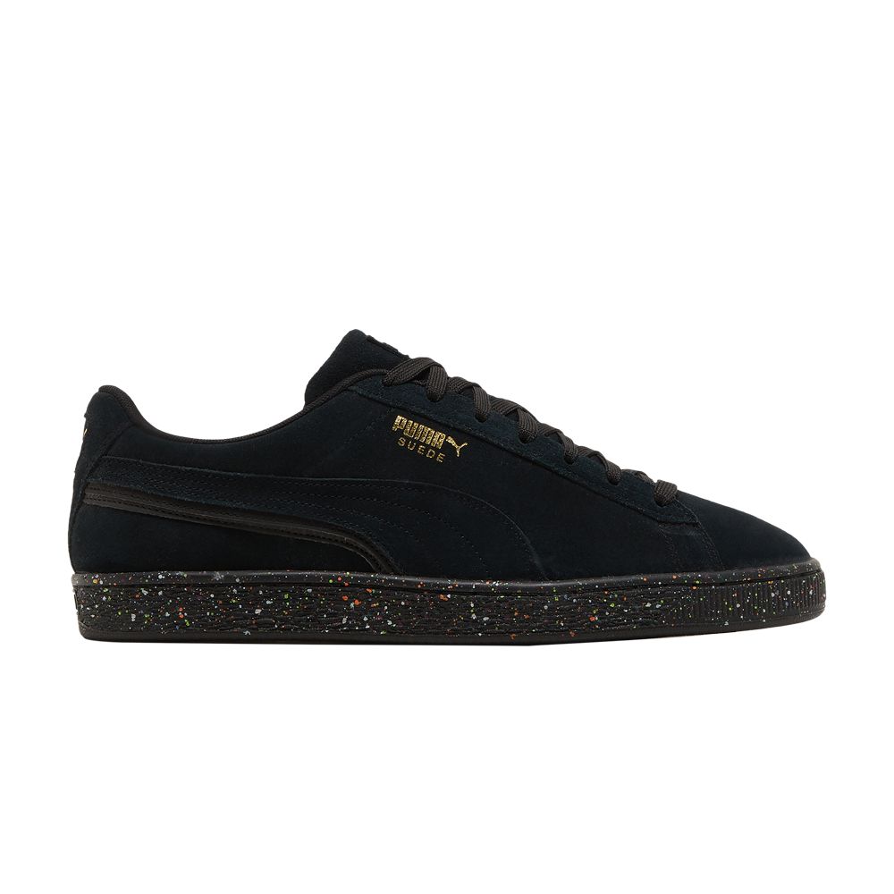 Puma Suede Triplex Mono 'Black Paint Splatter' | Men's Size 13