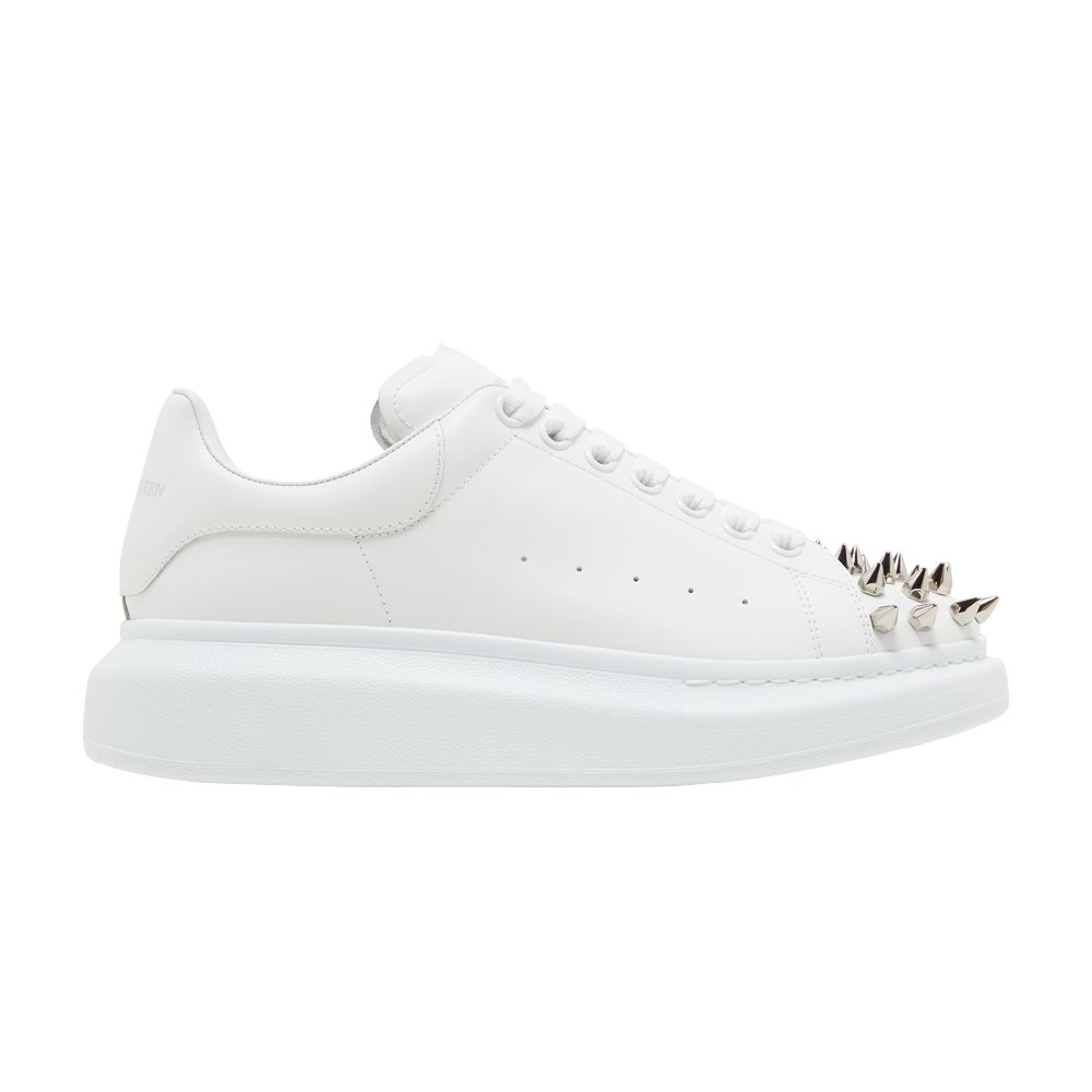 Pre-owned Alexander Mcqueen Oversized Sneaker 'studded - White Silver' | Men's Size 41