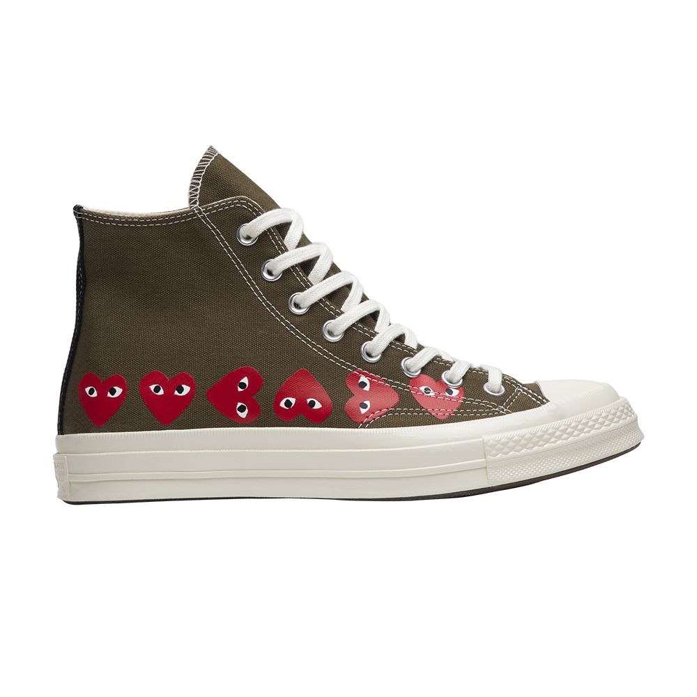 Converse Comme des Garçons Play x Chuck 70 Hi Top 'Multi Heart' | Brown | Men's Size 11